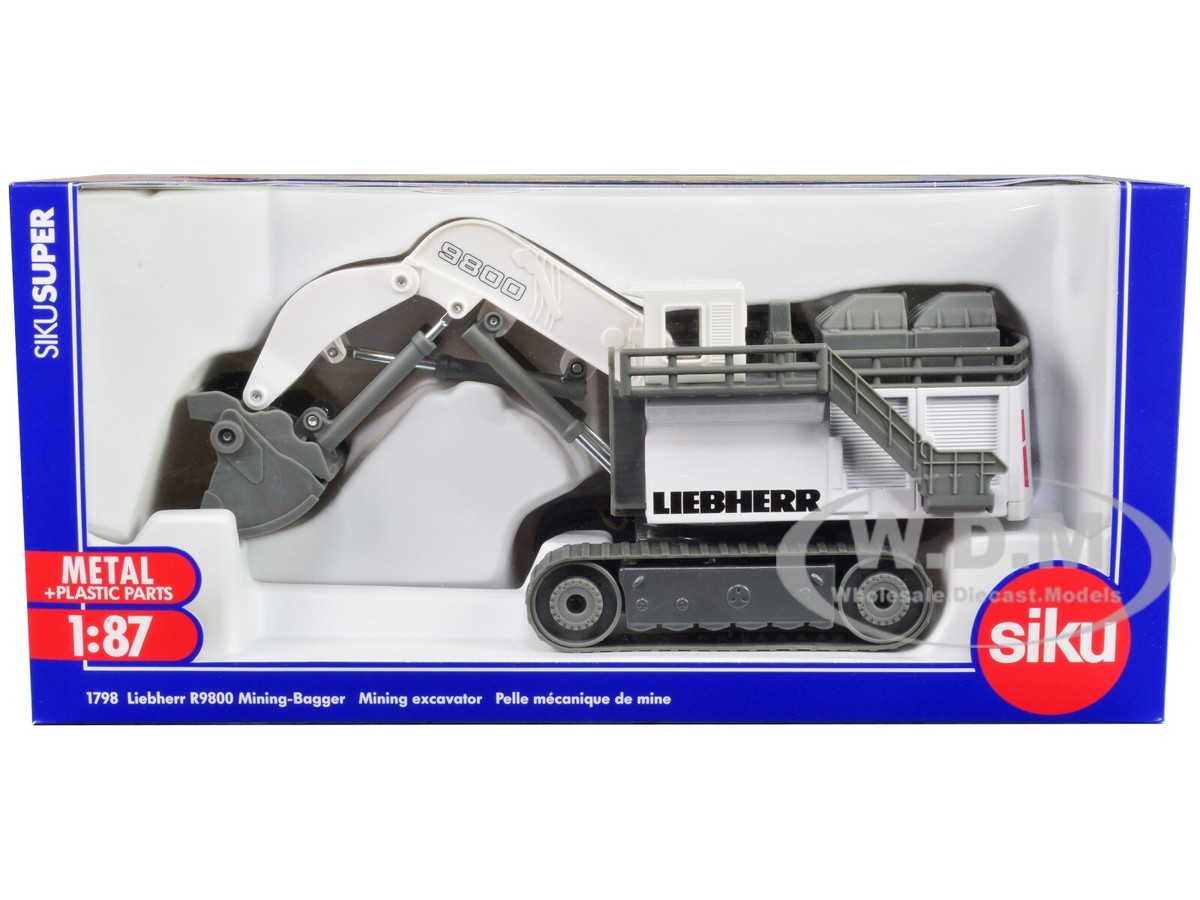 LIEBHERR R9800 MINING EXCAVATOR WHITE 1/87 (HO) DIECAST MODEL BY