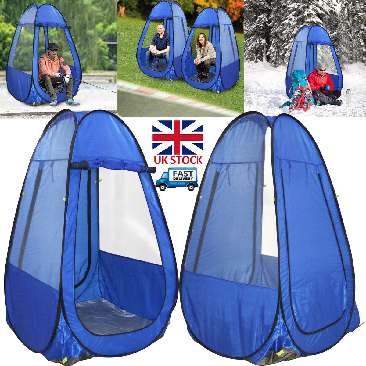 Outdoor Camping Single Pop-up Tent Sports Pod Under Wather Rain