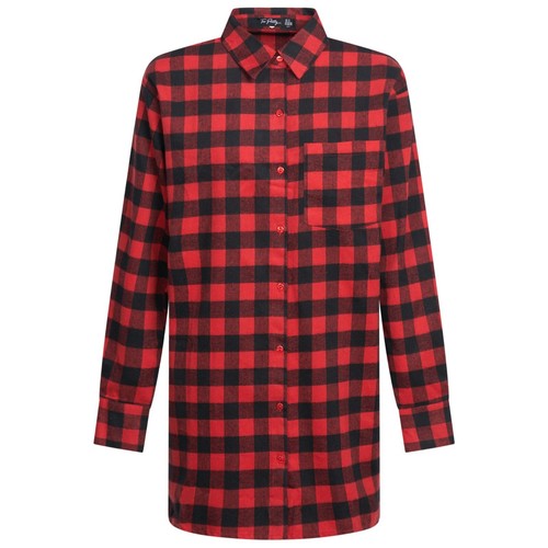 Ladies Check Shirts Flannel Cotton Soft Long Sleeve - Picture 7 of 20