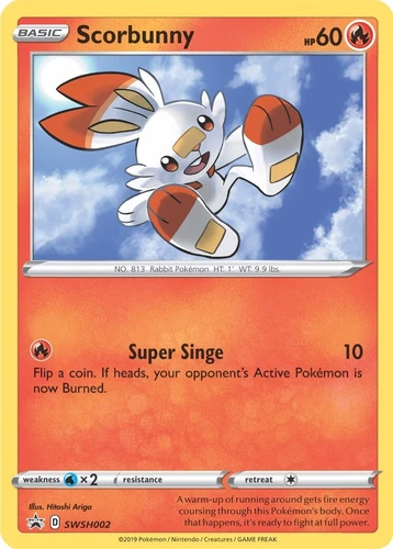 Scorbunny SWSH002 SWSH: Sword & Shield Promo Cards