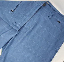 Travis Mathew Shorts Men's 40 Blue Striped Golf Chino 10" Inseam Performance