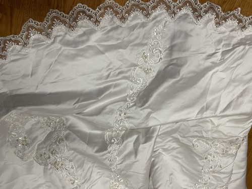 Victorian Wedding Dress Size 10 White with Beads, Sequence, Pearls - Picture 10 of 16