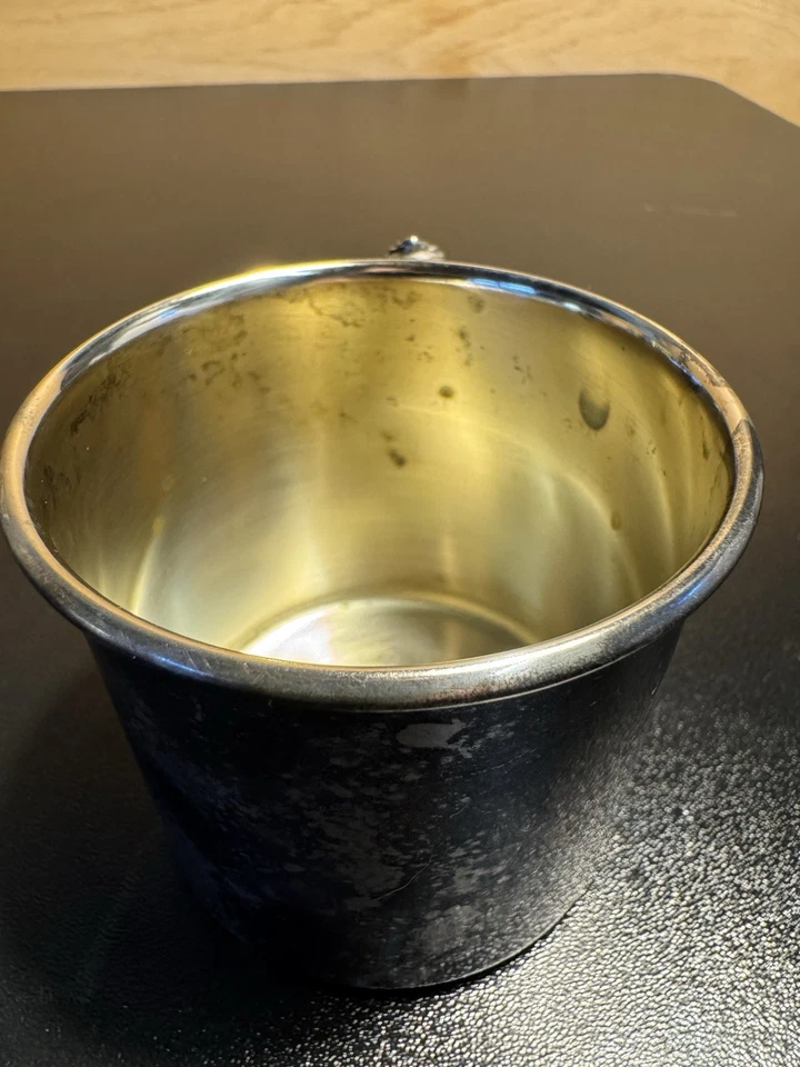Taza de bebé para niños Oneida TUDOR plateada vintage sin monograma Hecho en EE. UU. 2.5" Foto 4 de 4
