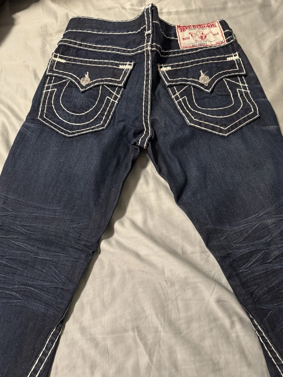 Men's Joey Super T, True Religion Jeans. Waist Size 34 With a 30