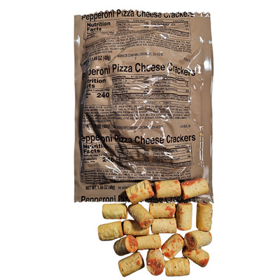 Authentic USGI MRE Component - Pepperoni Snack Crackers - 6, 12, 24 and 48 Pack