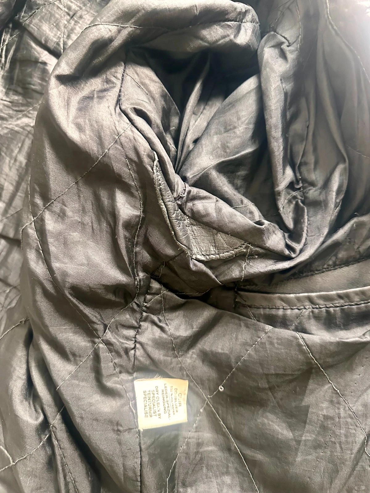 Vintage 90s Black Leather Biker Motorcycle Jacket Camden London Punk Belted HLC - product detail image 23