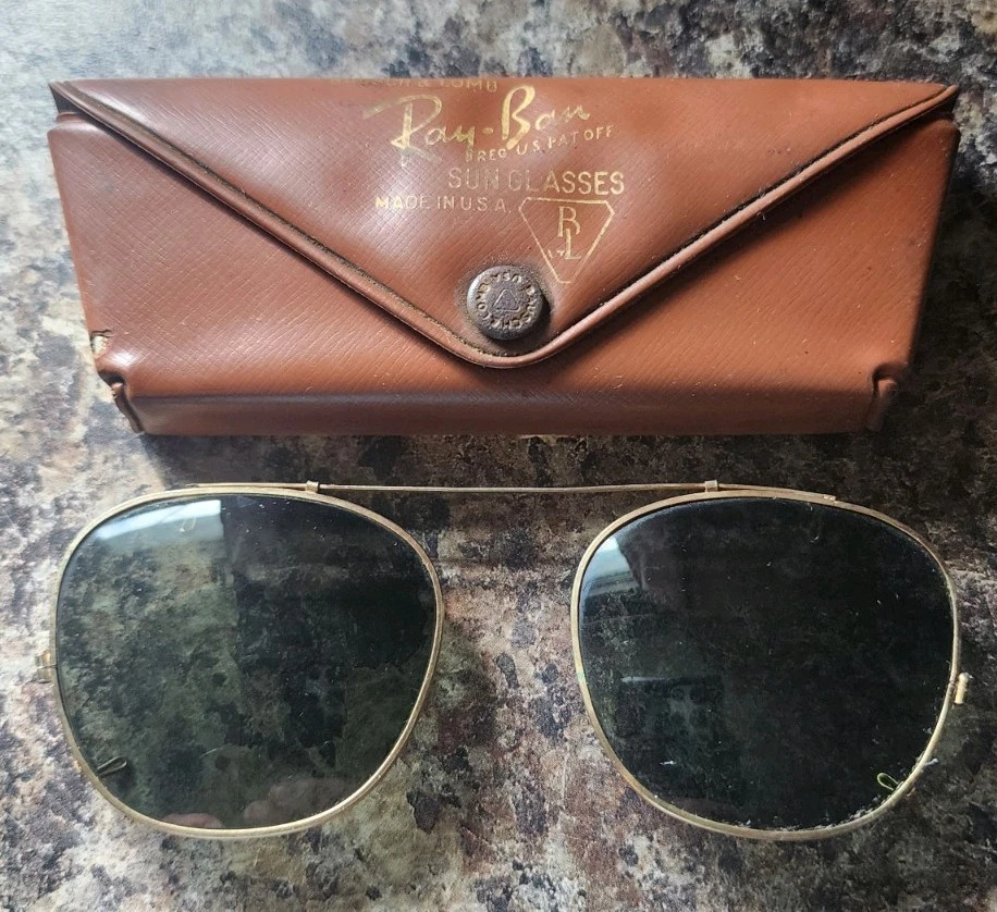 Ray-Ban Clip On Vintage Sunglasses for sale | eBay
