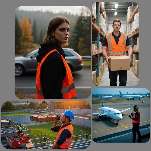 Safety Vest for Road Crew, Hi Vis Reflective High Visibility Strips Outdoor image 4