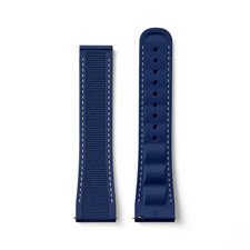 20/21/22mm FKM Rubber Sailcloth Watch Strap Quick Release Deployant Clasp