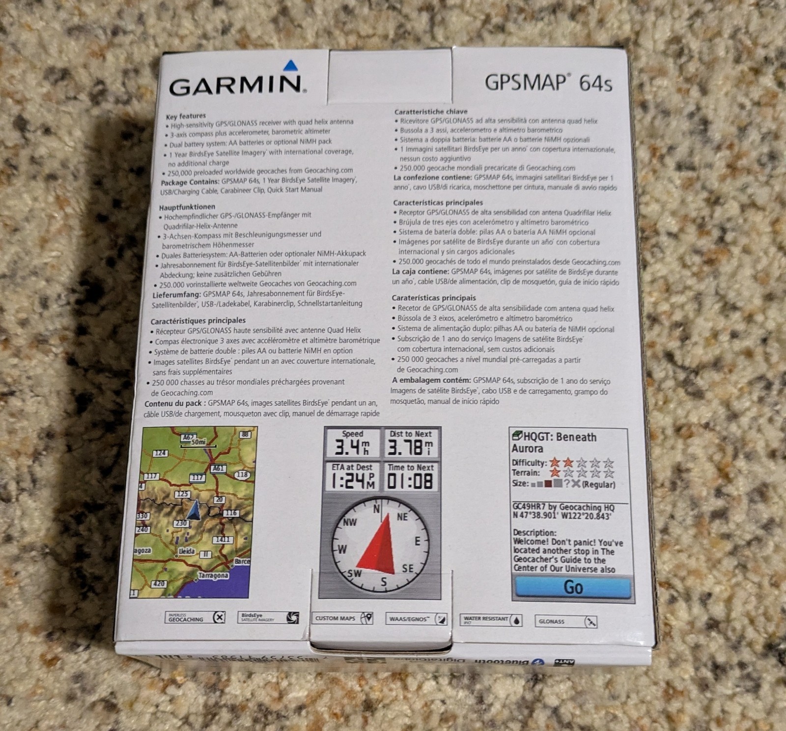 Garmin GPSMAP 64S Handheld GPS with Carabiner Clip - Barely used, fantastic cond