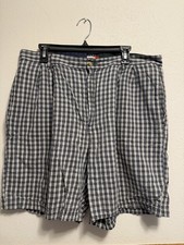 Y2K Era Tommy Hilfiger Vintage Pleaded Plaid Shorts Sz38 Relaxed Fit 1990 s