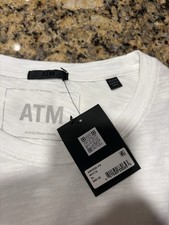 Atm Anthony Thomas Melillo Mens White Crewneck T-Shirt Size X-Large Peru