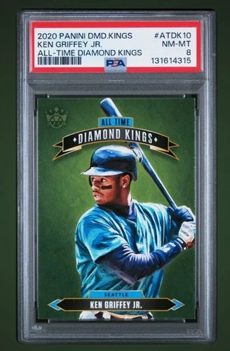 Ken Griffey Jr- 2020 Panini All Time Diamond Kings ATDK-10 PSA 8 Mariners Reds