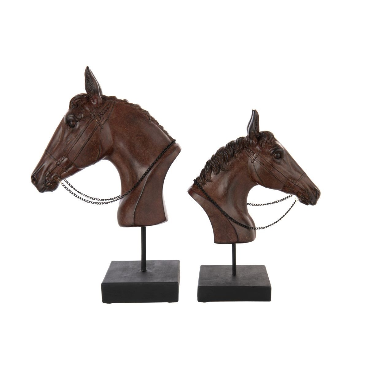 Buste de tête de cheval Ronny marron de 35cm, idée cadeau cavalier - 3