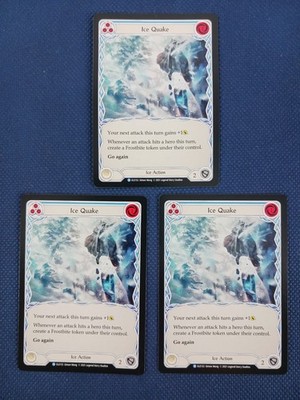 FAB Ice Quake Blue x3 ELE153 1st Edition Rare Flesh and Blood 2021 NM