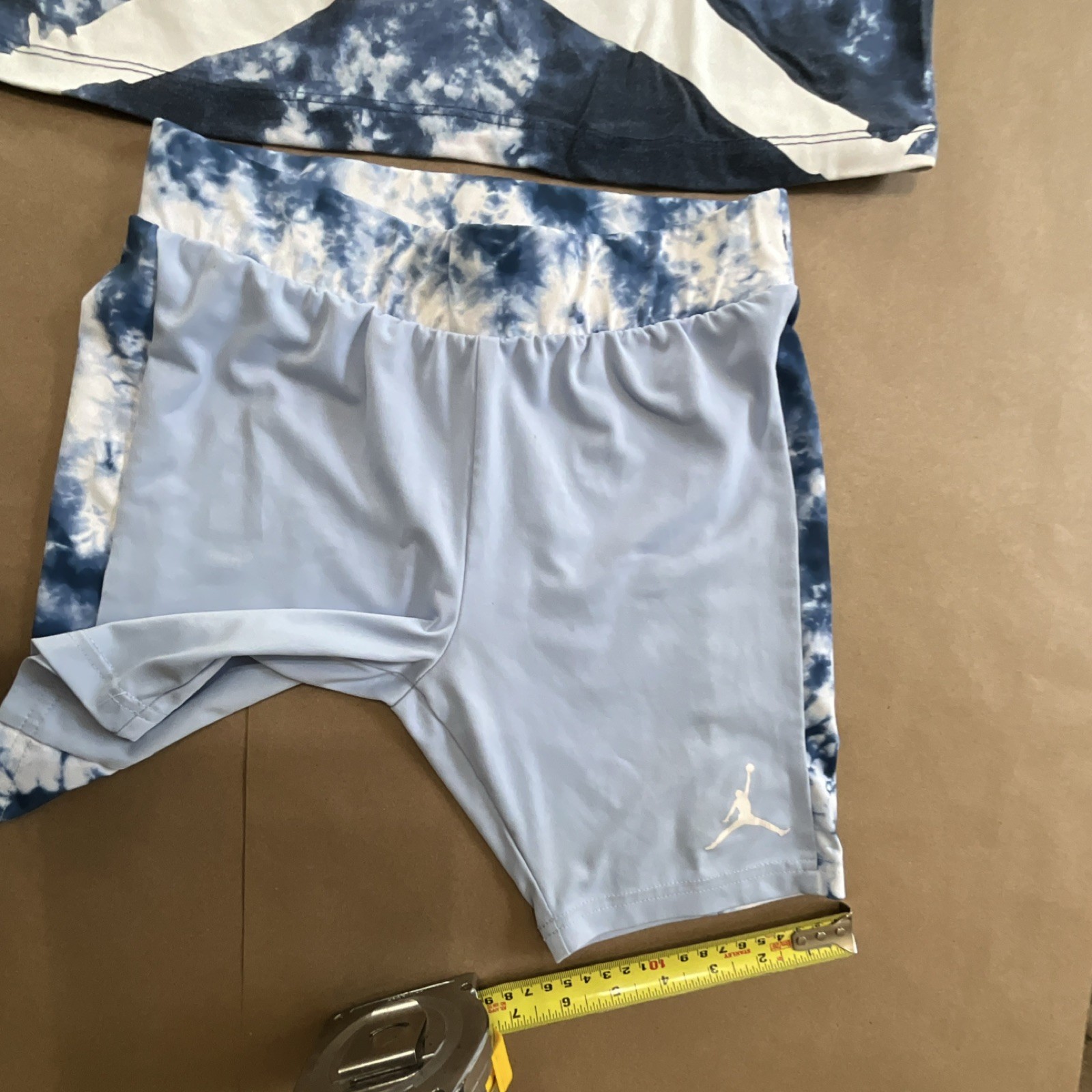  Jordan girls  Tie-Dye Blue White Shirt Shorts 2 Piece Set thumbnail 9