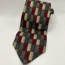 D.C. by Daniel Craig Men's 100 Italian Silk Woven Abstract Neck Tie Multicolor