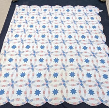 Vintage Beautiful Quilt Different Pieces Hand Woven size 100x85 inches