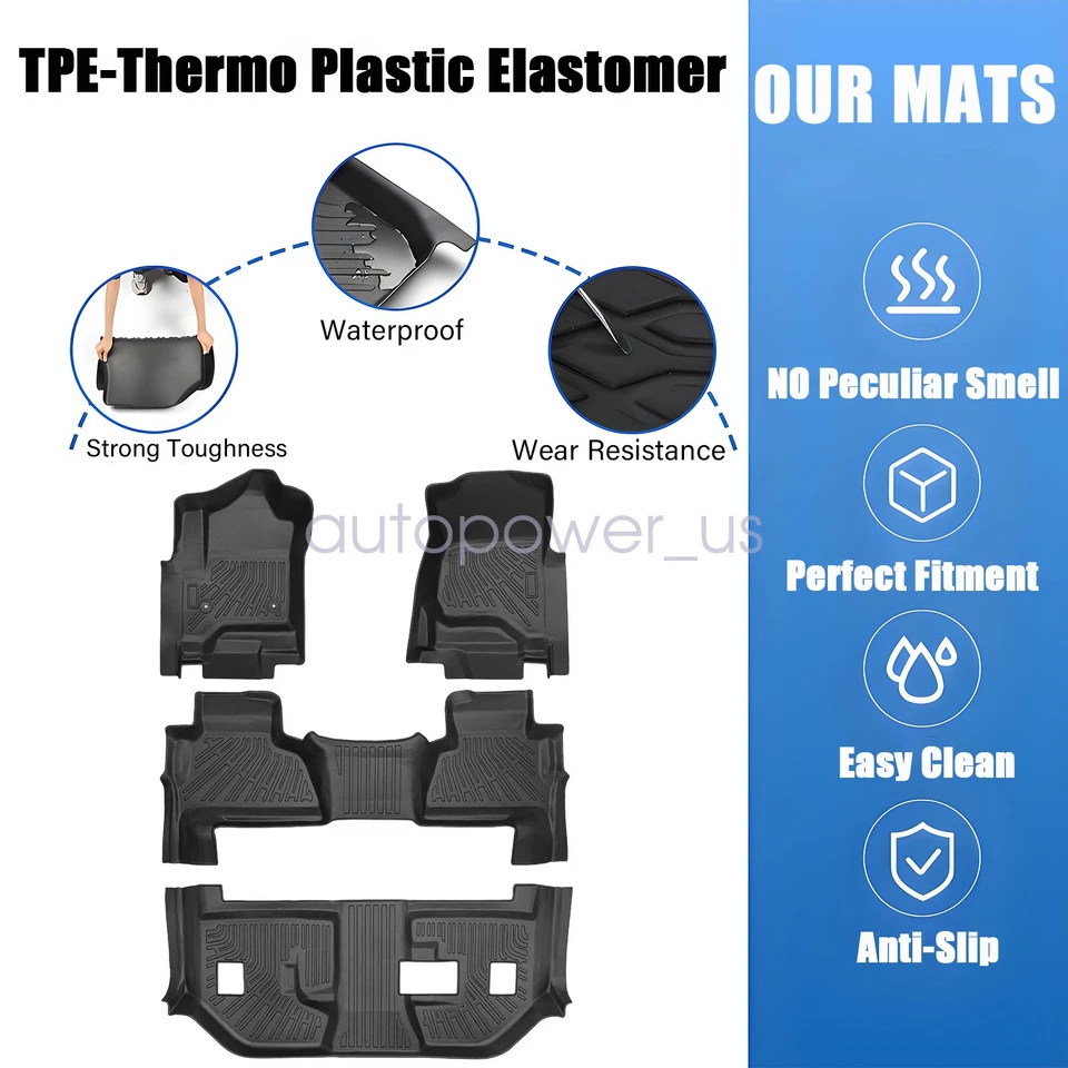 Alfombrillas forro para Cadillac Escalade ESV TPE 2015 2016 2017 2018 2016 2020 nuevas Foto 3 de 4