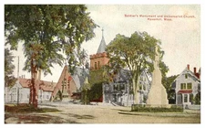Postcard CHURCH SCENE Haverhill Massachusetts MA o/19 AP7181