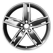 19x8 5 Spoke Refurbished Aluminum Wheel Machined And Painted Charcoal 560-58950