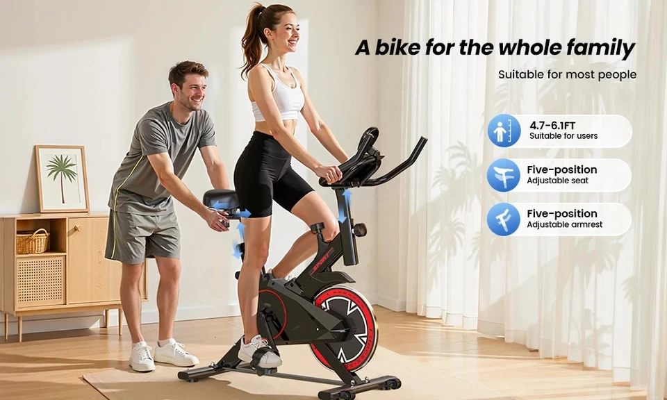 Cyclette Spinnng Bike Biccletta Reolabile Display lcd Cardio Fitness Palestra IT - Immagine 3 di 4