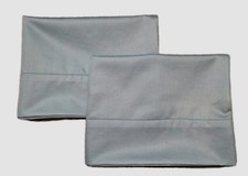 Set of 2 Medium Teal Cotton Pillowcases 20 X 31 Standard/queen