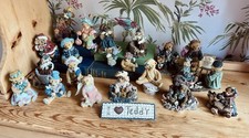 Vintage 90s Boyds Bears, Teddys Toys, Enesco Teddy Bear Figurine Set of 21