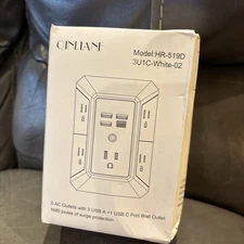 QINLIANF HR-519D Wall Charger-Surge Protector- 5 Outlet Extender