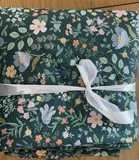 Pottery Barn Teen Rifle Paper X Bramble Fields Evergreen Duvet Cover Full/queen