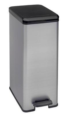 Curver Deco Slim Bin Pedal 40L, Silber