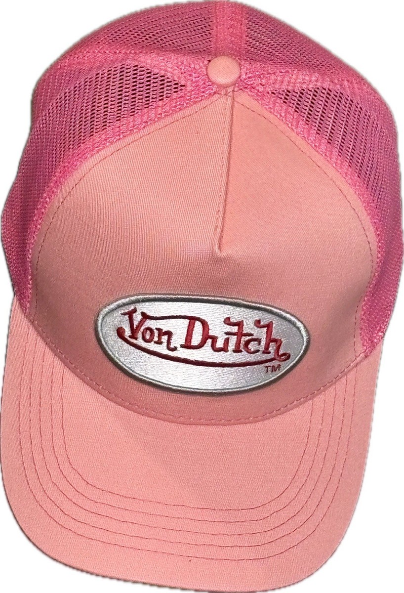 Von Dutch Trucker Hat PinkY2K Retro Streetwear Adjustable