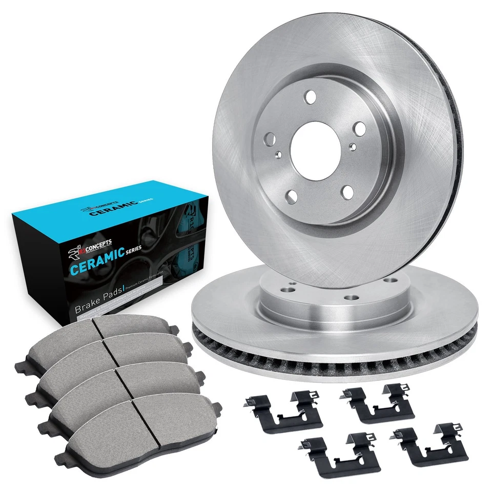 For Lincoln MKZ 13-16 R1 Concepts eLINE Series Front Brake Kit w Ceramic Pads Foto 2 de 4