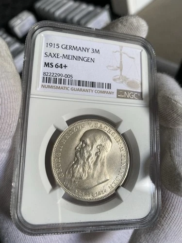 3 Mark 1915 Germany NGC MS 64+ High Grade