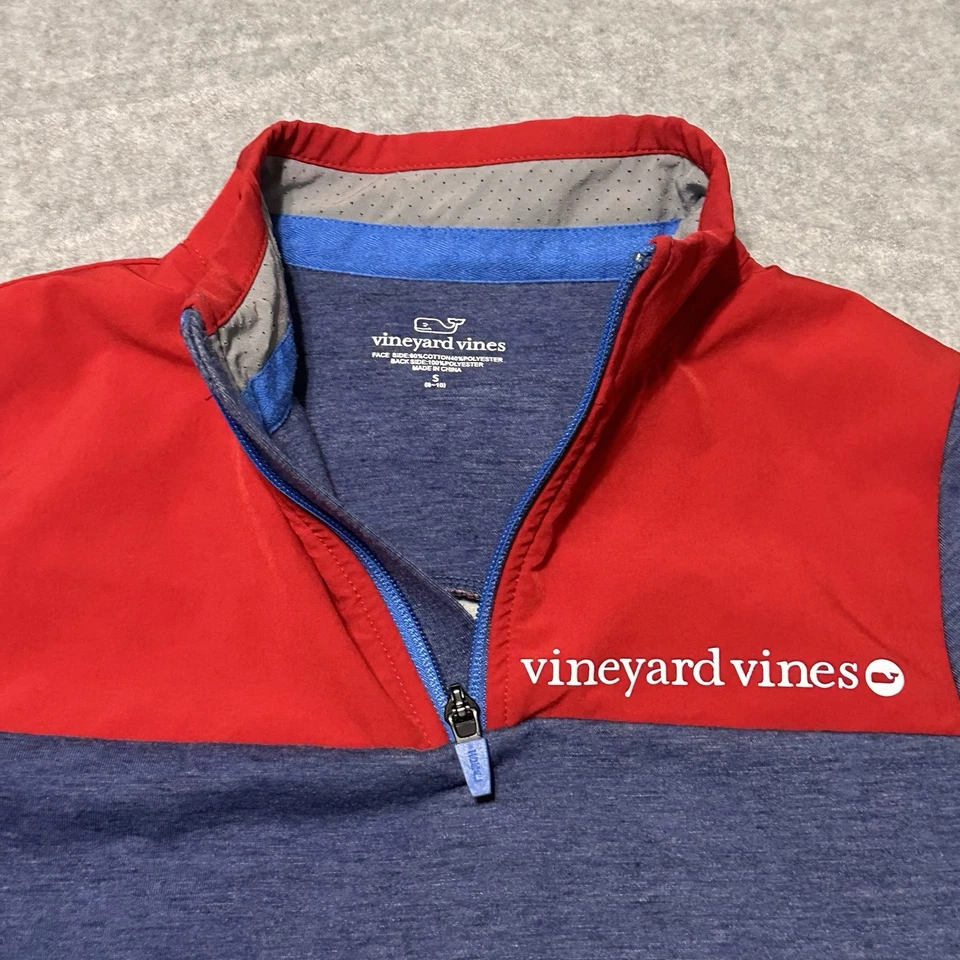 Vineyard Vines Youth Boys 1/4 Zip Pullover Sweatshirt Boys 8-10 Color Block - Image 3 of 4