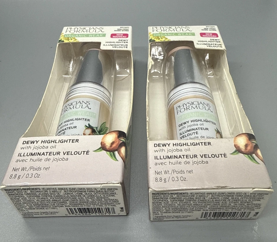 2 Pack NIB • Physicians Formula Organic Wear Dewy Highlighter PF11071 Dew Frost - Image 2 of 3