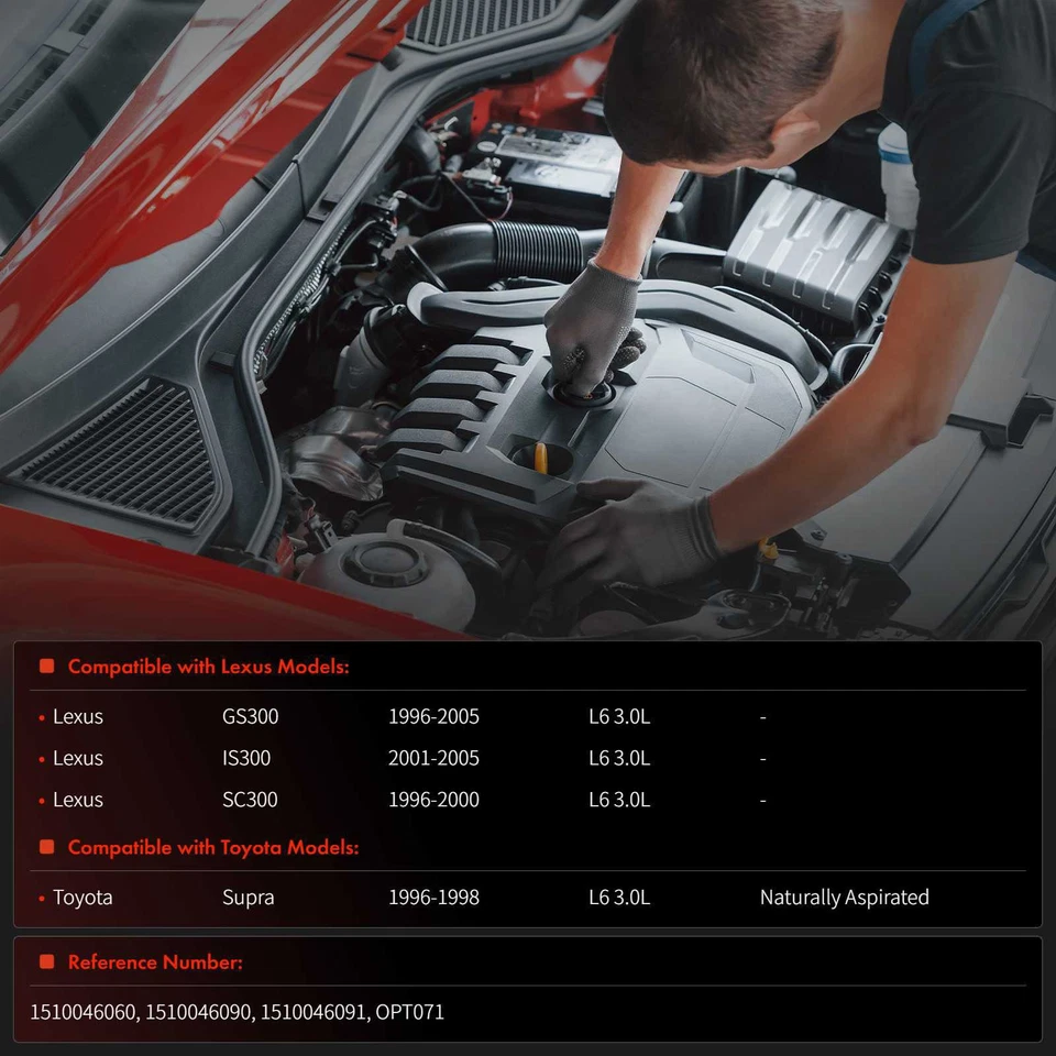 Engine Oil Pump for Toyota Supra 1996-1998 Lexus GS300 IS300 SC300 L6 3.0L GAS - Image 2 of 4