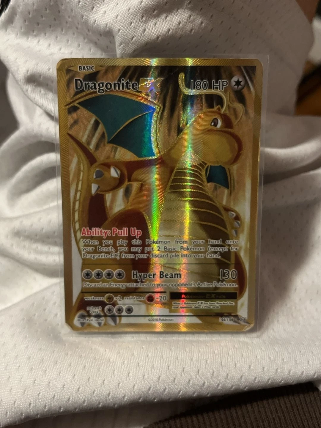 Dragonite EX 106/108 Full Art Ultra Rare Pokemon Card