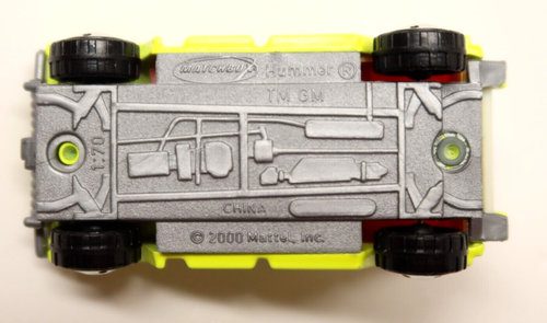 Humvee Matchbox Fire Department Hummer GM 2000 Issue Neon Light Color 1:64 - Picture 5 of 7