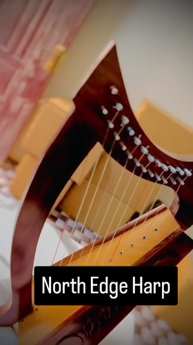 Celtic Irish 12 String Harp Solid Wood Traditional With Tuning Key Wrench & Bag - Video 1 of 1