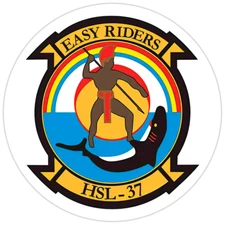 HSL-37 'Easy Riders' Bumper Sticker Military Vinyl Soldier Decal 5"