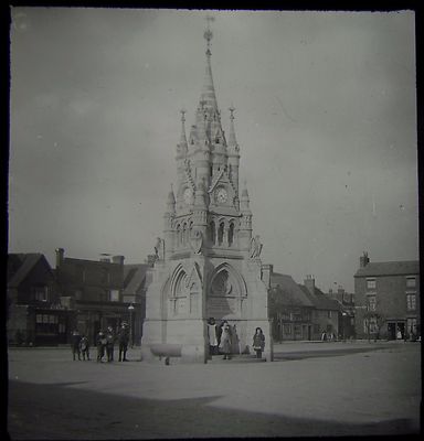 Glas Magic Lantern Slide STRATFORD UPON AVON CROSS C1910 PHOTO ENGLAND