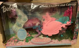 Barbie Swan Lake Huge Lila Unicorn & Carriage Set NEW in BAD SHAPE Box 27084024401 | eBay