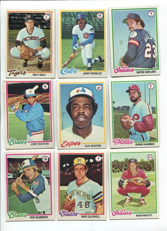 Lote de 27 tarjetas B - 1978 Topps: Dave Rozema RC, Rick Monday, Tim Foli, etc. ¡SIN DUPS! Foto 3 de 4