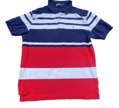 Polo by Ralph Lauren Men Polo Short sleeve Shirt Red, White, Blue