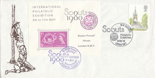Scouts Philatelic Expo Baden-Powell House MS Londres LIQUIDACIÓN 1980 (142600)
