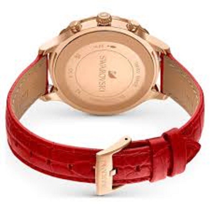 ワ*カ様 オークションに変更 スワロフスキー Octea Lux Chrono Swarovski Octea Lux Chrono, Red Leather Rose Gold Tone