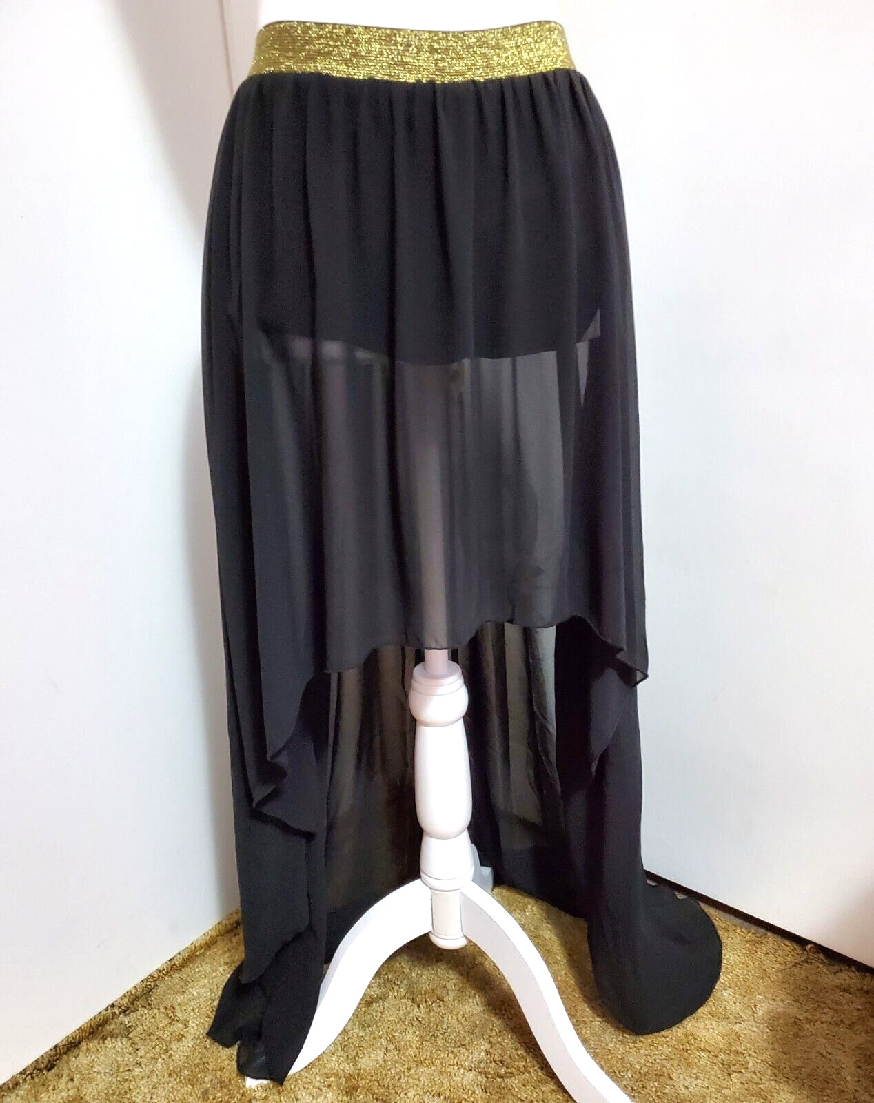 Papaya Womens Large Chiffon Ballet Wrap Skirt Ballroo… Gem