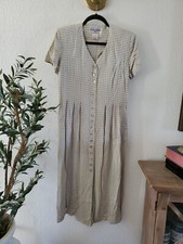 Jessica Howard Dress Size 10 Women's Short Sleeve Check Vintage Cottagecore