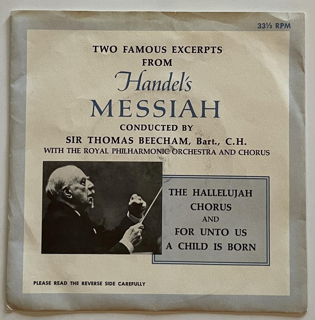 Handel メサイア ビーチャム指揮 Victor 4枚組 レコード LP Messiah